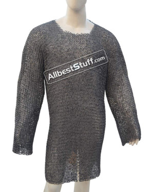 Large Round Riveted 8 mm Maille Shirt in 17 Gauge Ring Chest 44