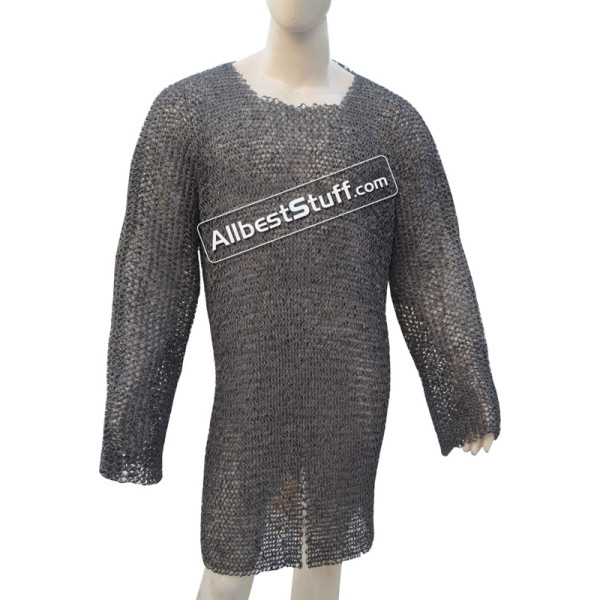 Large Round Riveted 8 mm Maille Shirt in 17 Gauge Ring Chest 44