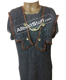 Round Riveted Alternating Solid 6 MM Roman Hamata Chest 40