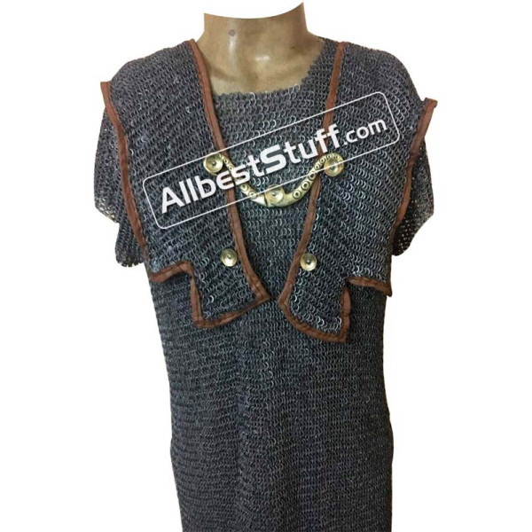 Round Riveted Alternating Solid 6 MM Roman Hamata Chest 40