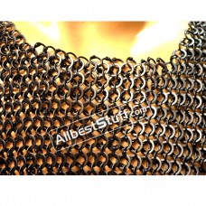 Round Riveted Flat Solid Maille Armour Chest 48 Full Sleeves