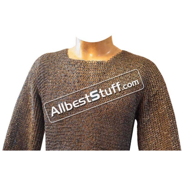 6 MM Flat Riveted Chainmail Shirt Stainless Steel Chest 58