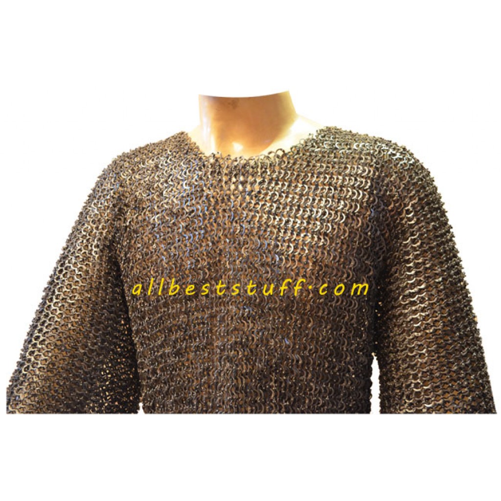 Rust Proof Maille Armour Flat Riveted XXL Chest Size 56, Ring Type-18 ...