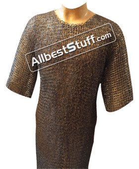 Half Sleeve Stainless Steel Chainmail Shirt Large Chest 52