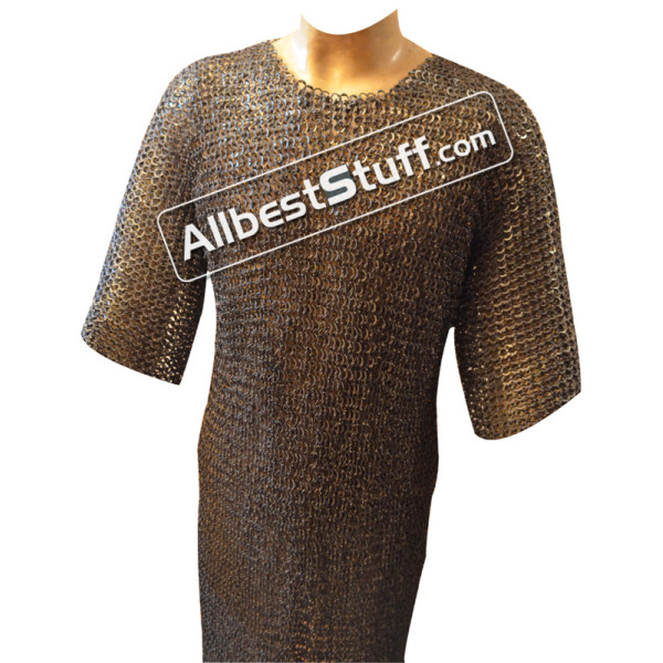 Half Sleeve Stainless Steel Chainmail Shirt Large Chest 52