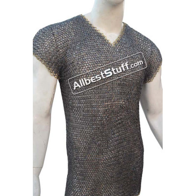 Stainless Steel Sleeveless Rust Proof Chain Mail Shirt Chest 50