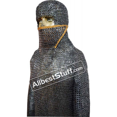 Medieval Chainmail Shirt Rust Proof Chest 35 Full Sleeve