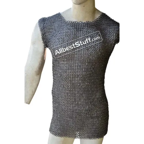 Sleeveless Rust Proof Chain Mail Shirt Chest 40
