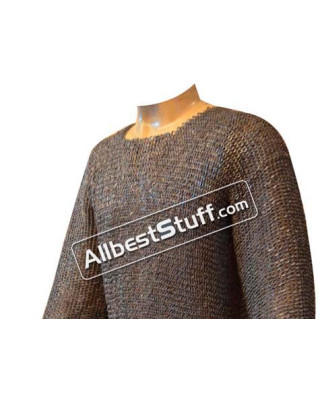 6 MM Stainless Steel Maille Chest 36 Full Sleeve Shirt