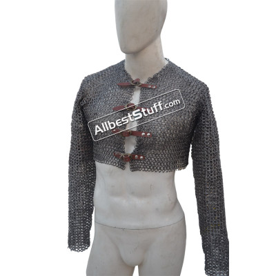 Stainless Steel Rust Proof Half Chain Mail Shirt with Fasteners
