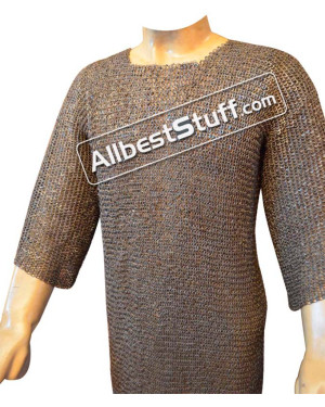 Riveted 6 MM Chainmail Shirt Rust Proof Chest 34 inches