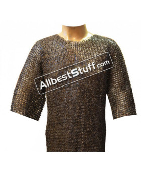 Chainmail Shirt for Chest 34 inches Stainless Steel Dome Riveted