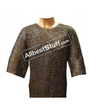 Chainmail Shirt for Chest 34 inches Stainless Steel Dome Riveted