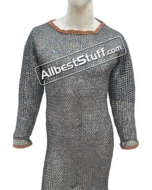 40 Chest Long Titanium Maill Shirt Full Sleeves