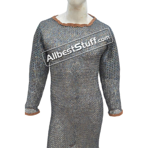 40 Chest Long Titanium Maill Shirt Full Sleeves