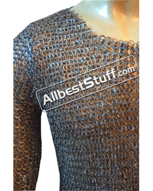 Half Sleeve Titanium Maill Hauberk Chest 40 inches