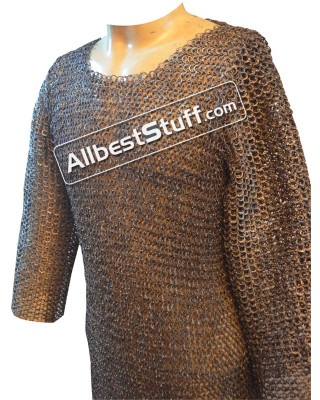 Flat Riveted Titanium Chainmail Shirt Chest 46