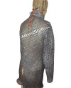 High Collar Titanium Chain Mail Hauberk Chest 40 image 1