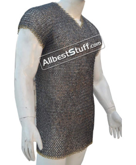 Chainmail Sleeveless Titanium Maille Vest Chest 50