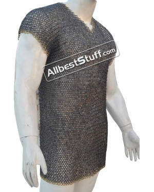 Chainmail Sleeveless Titanium Maille Vest Chest 50