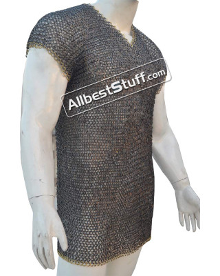 Chainmail Sleeveless Titanium Maille Vest Chest 50