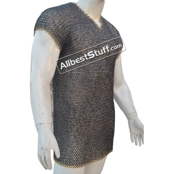 Chainmail Sleeveless Titanium Maille Vest Chest 50