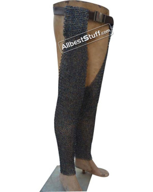 Titanium Chain Mail Chausses Length 36