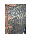Titanium Flat Riveted Maille Shirt Front Open Close with Leather Strap image 2