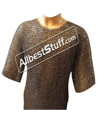 Titanium Large Chain Mail Shirt Flat Riveted Chest 50