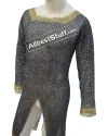 Titanium Long Length Maille Shirt Riveted Large Chest 50 image 3
