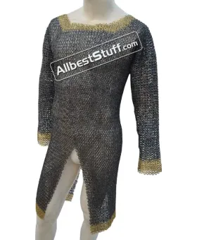 Titanium Long Length Maille Shirt Riveted Large Chest 50