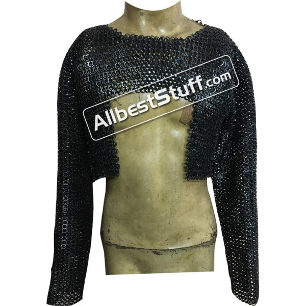 Long Sleeves 9 MM Wedge Riveted with Solid Ring Half Shirt Chest 48