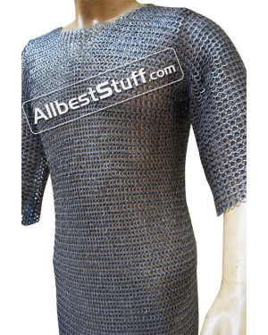 Chain Mail 8 MM Wedge Riveted Alternating Solid Chest 44