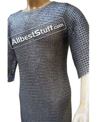 Chain Mail 8 MM Wedge Riveted Alternating Solid Chest 44