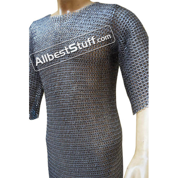 Chain Mail 8 MM Wedge Riveted Alternating Solid Chest 44