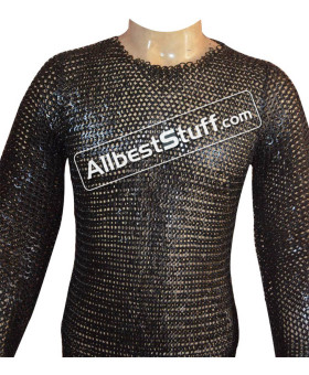 Wedge Riveted Maille 8 MM Chest 60 Solid Ring