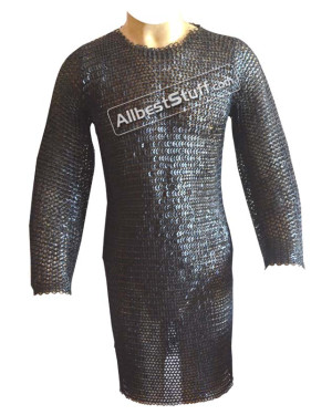 Extra Large Flat Wedge Riveted Solid Ring Chainmail Chest 55 inch