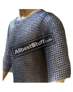 Hand Made Wedge Riveted Chain Mail Flat Solid Chest 48