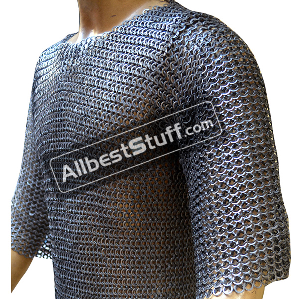 Hand Made Wedge Riveted Chain Mail Flat Solid Chest 48