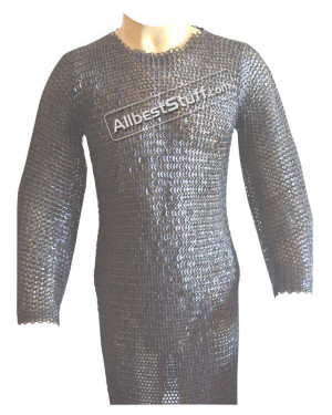 Wedge Riveted Chainmail Hauberk 8 MM Chest 44