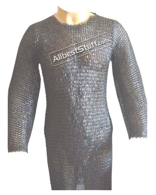 Wedge Riveted Chainmail Hauberk 8 MM Chest 44