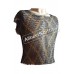 Maille Hauberk Butted Chain Mail Shirt Sleeveless Brass Design