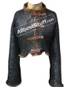 Medieval Flat Riveted Chain Mail Short Length Front Open image 4