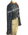 Medieval Flat Riveted Chain Mail Short Length Front Open image 3