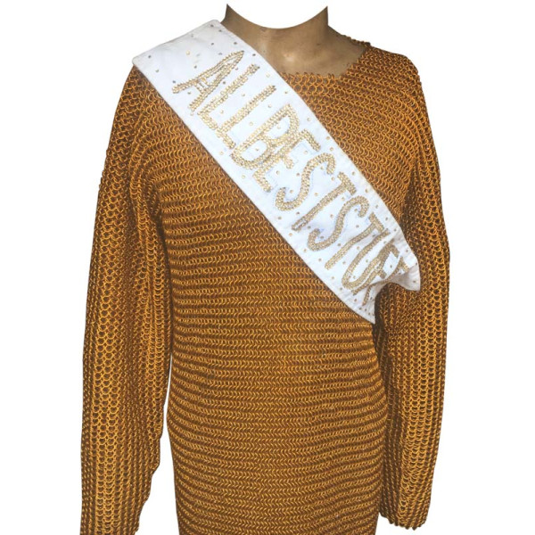 8 mm Aluminum Butted Chain Mail Golden Anodized