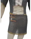 6 mm Flat Riveted with Solid Ring Chainmail Half Body Shirt & Skirt Combo image 4