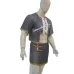 6 mm Flat Riveted with Solid Ring Chainmail Half Body Shirt & Skirt Combo