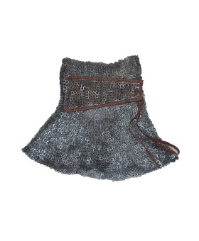 Round Riveted Alternating Solid Half Coif