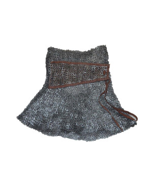 Round Riveted Alternating Solid Half Coif