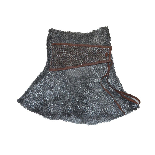 Round Riveted Alternating Solid Half Coif